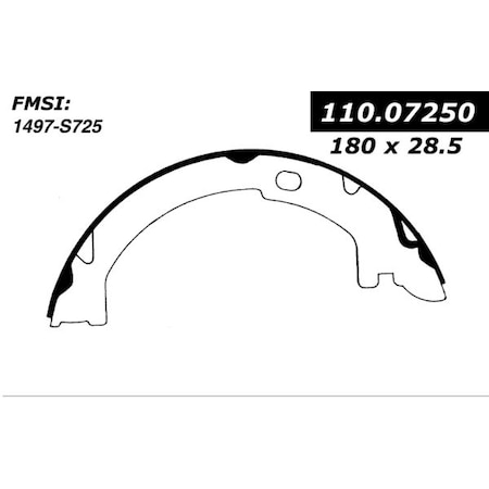 Centric Parts Centric Brake Shoes, 111.07250 111.07250